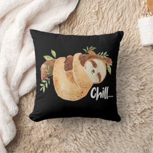 Chill Hanging Sloth Wildlife Animal Lover Zookeepe Cushion