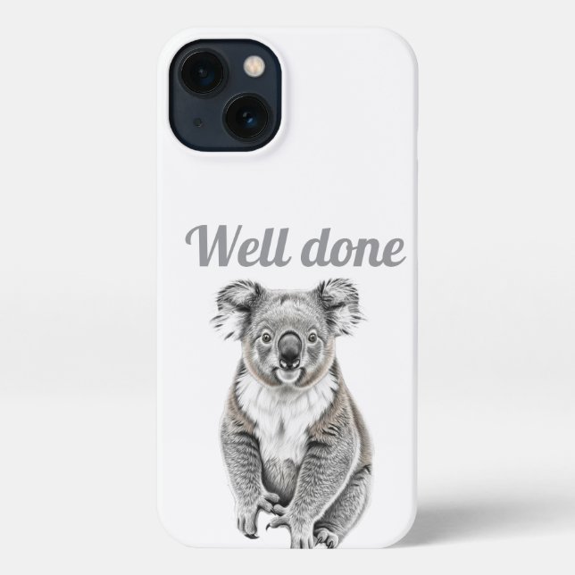Chill Koala Sketch Phone Case (Back)