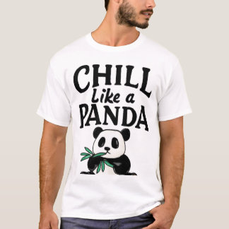 Chill Like a Panda Bamboo Art T-Shirt