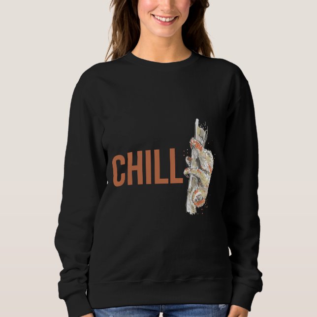 Chill Little Sloth Sketch Sweatshirt (Front)