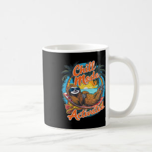 Chill Mode Activated Sloth Hammock Beach Sunset Coffee Mug