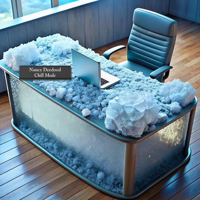 Chill Mode Funny Black Desk Name Plate (Creator Uploaded)