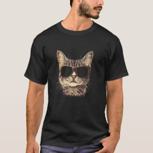 Chill Mode On with this Cat and Empty Glasses T-Shirt