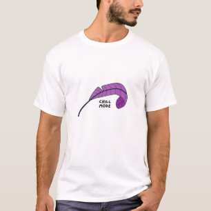 Chill Mode – Relaxed Purple Leaf Illustration T-Shirt