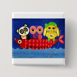 Chill Out 15 Cm Square Badge