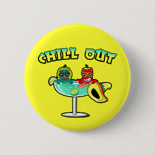 Chill Out 6 Cm Round Badge