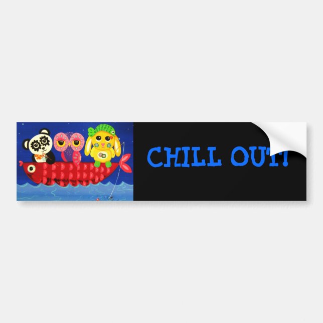 Chill Out Animal Bumper Sticker (Front)