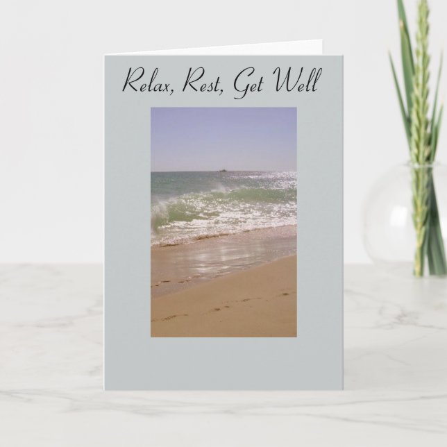 Chill Out Beach Get Well Card (Front)
