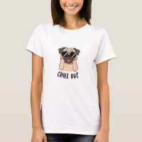 Chill Out Cool Pug Dog Illustration