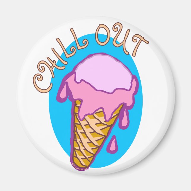 Chill Out Ice Cream Magnet (Front)