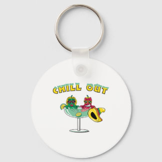 Chill Out Margarita Chilli Peppers Key Ring