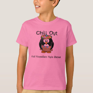 Chill Out Penguin Hawaiian Hula Dance Aloha T-Shirt