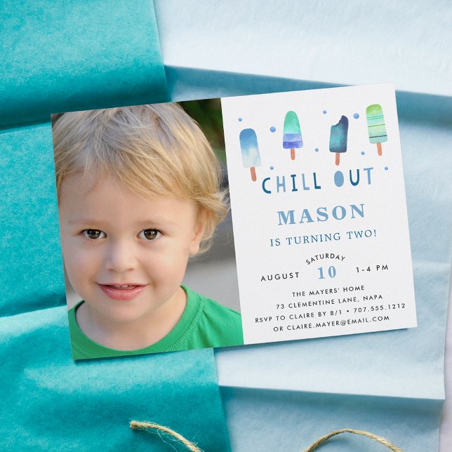 Chill Out | Photo Birthday Party Invitation (Creator Uploaded)