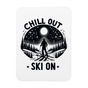 Chill out Ski on Magnet