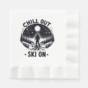 Chill out Ski on Napkin
