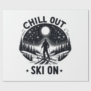 Chill out Ski on Wrapping Paper