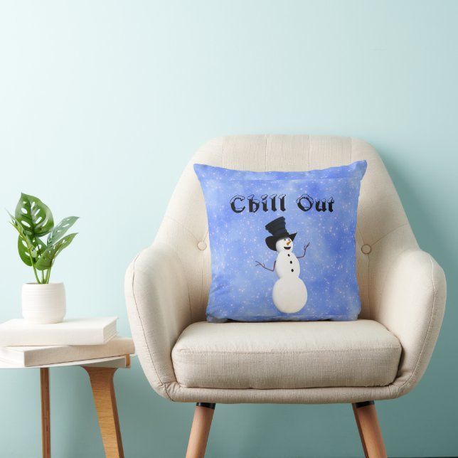Chill Out Throw Pillow (Chair)