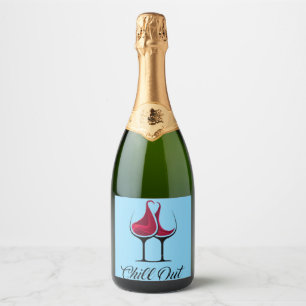 Chill Out Wine Love Sparkling Wine Label