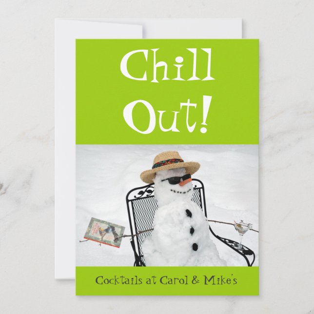 Chill Out: Winter Cocktail Party Invitation (Front)