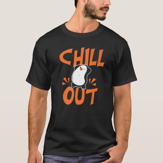 Chill Out Women Hangout Penguin Love T-Shirt (Front)