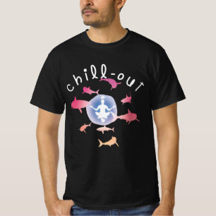 Chill-out Yoga Shark Graphic design T-Shirt