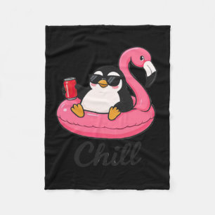 Chill Penguin Summer Fleece Blanket