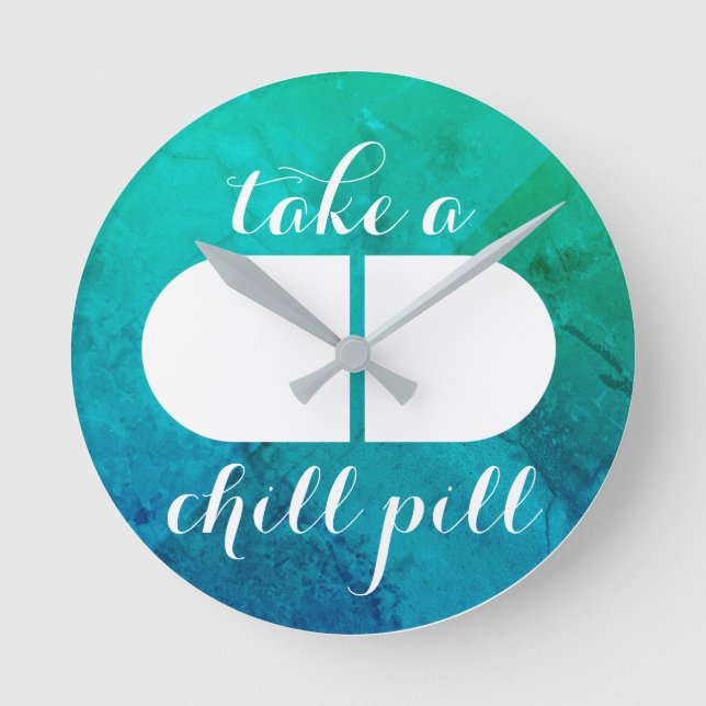 Chill Pill Round Clock (Front)