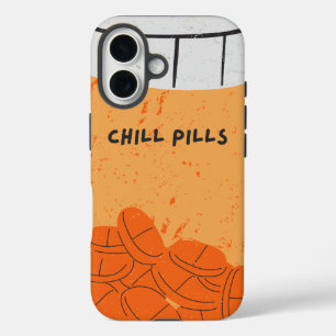 'Chill Pills' Medicine Bottle Good Vibes Humor  iPhone 16 Case