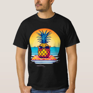 Chill Pineapple Summer Vibes Design, T-Shirt