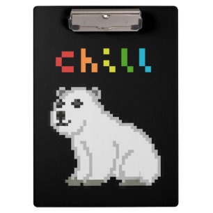 Chill Polar Bear Animal Lover Clipboard