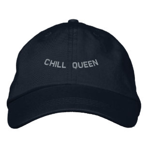 Chill Queen Perfect Soft Adjustable Navy Colour-Ha Embroidered Hat