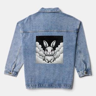 Chill Sky vibes Heavenly Bunny Denim Jacket