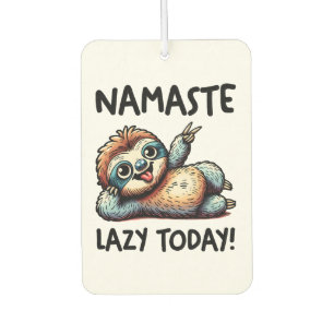 Chill Sloth Namaste Lazy Vibes Car Air Freshener