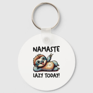 Chill Sloth Namaste Lazy Vibes Key Ring