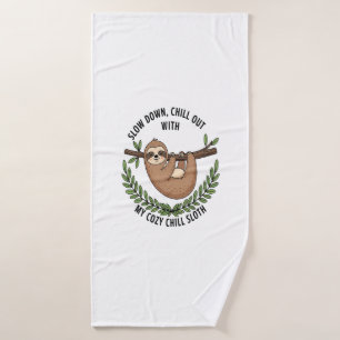 Chill Sloth, USA Animal Bath Towel