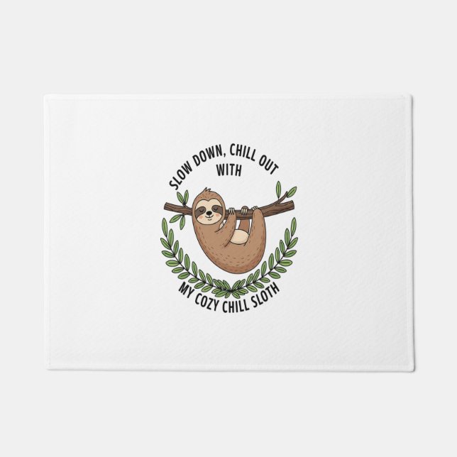 Chill Sloth, USA Animal Doormat (Front)