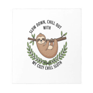 Chill Sloth, USA Animal Notepad