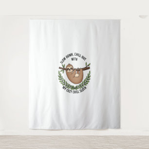 Chill Sloth, USA Animal Tapestry