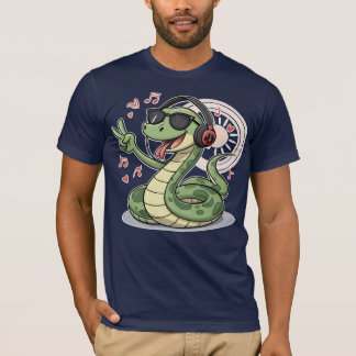 Chill Snake Tunes Funny T-Shirt