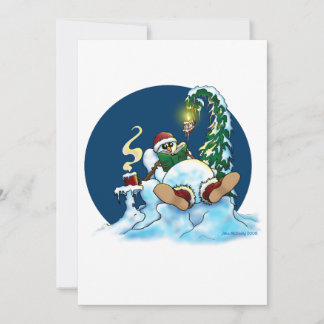 Chill snowman holiday card