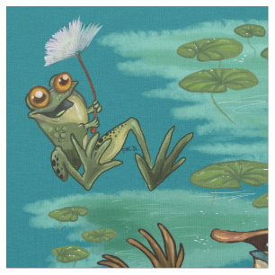 Chill Summer Frogs Fabric