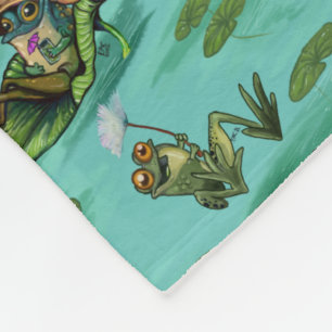 Chill Summer Frogs Fleece Blanket
