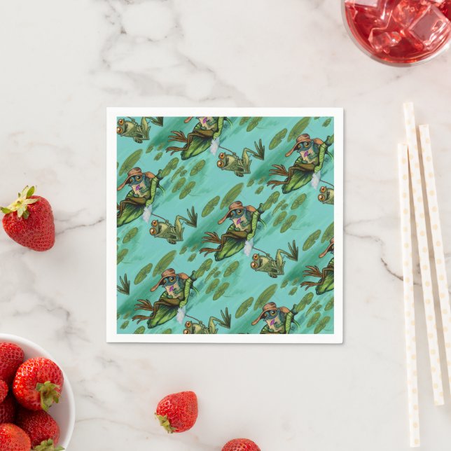 Chill Summer Frogs Napkin (Insitu)