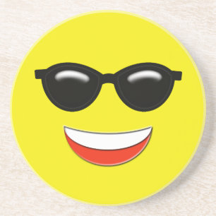 Chill Sunglasses Emoji Coaster