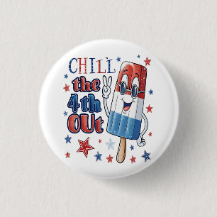 Chill the 4th out: Patriotic Popsicle 3 Cm Round Badge