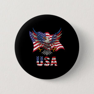 Chill The 4th Out Retro Patriotic Ice Cream Fourth 6 Cm Round Badge