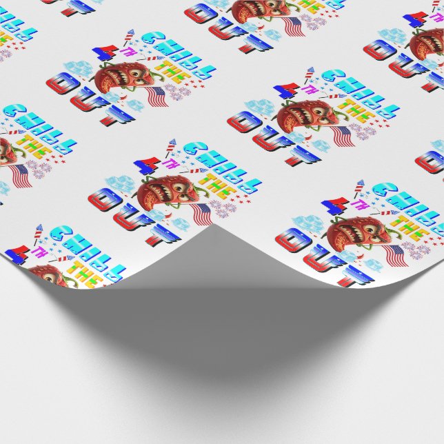 Chill The 4th Out Wrapping Paper (Corner)