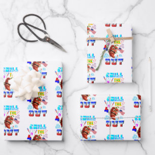 Chill The 4th Out Wrapping Paper Sheet