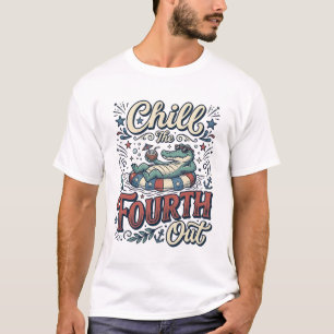 Chill The Fourth Out Alligator Patriotic Shirt Des
