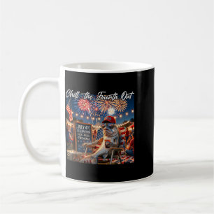 Chill The Fourth Out Funny Fish Ice Coffee 4th Of Mug